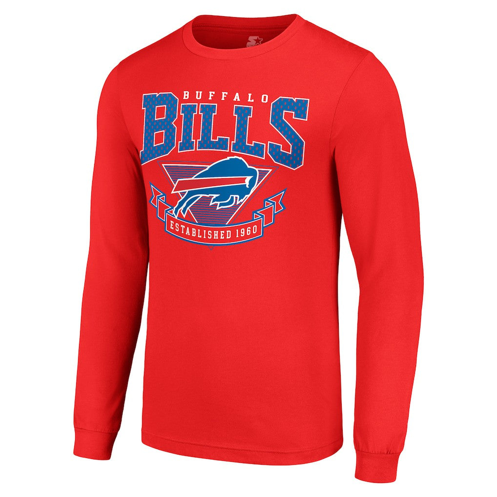 Buffalo Bills Starter '80s Inspired Team Logo Long Sleeve T-Shirt - Red discount