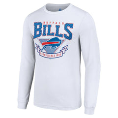 Buffalo Bills Starter '80s Inspired Team Logo Long Sleeve T-Shirt - White sale