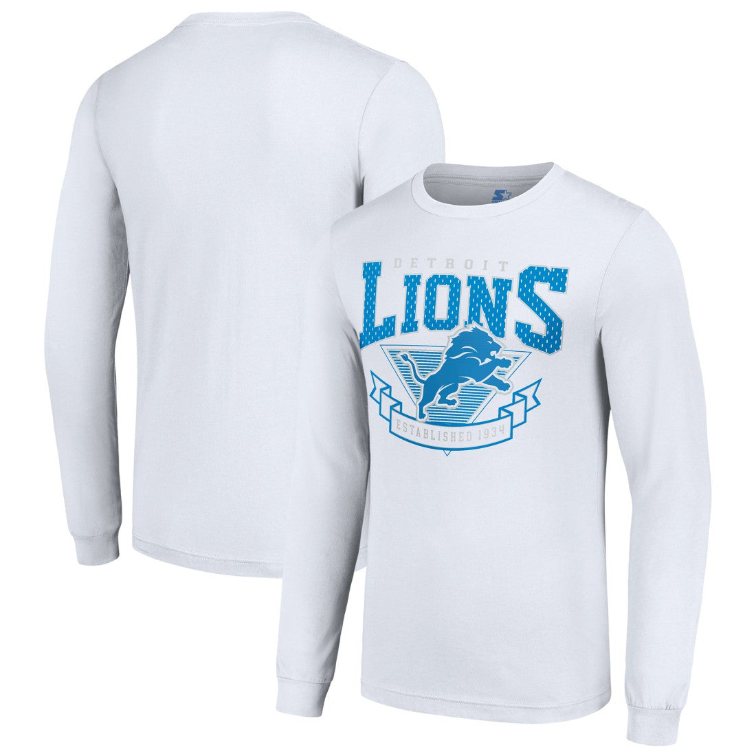 Detroit Lions Starter '80s Inspired Team Logo Long Sleeve T-Shirt - White sale