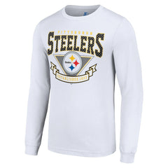 Pittsburgh Steelers Starter '80s Inspired Team Logo Long Sleeve T-Shirt - White for sale