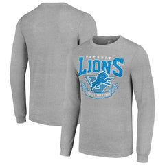 Detroit Lions Starter '80s Inspired Team Logo Long Sleeve T-Shirt - Heather Gray discount