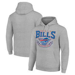 Buffalo Bills Starter ‘80s Inspired Pullover Hoodie - Heather Gray discount