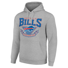 Buffalo Bills Starter ‘80s Inspired Pullover Hoodie - Heather Gray discount
