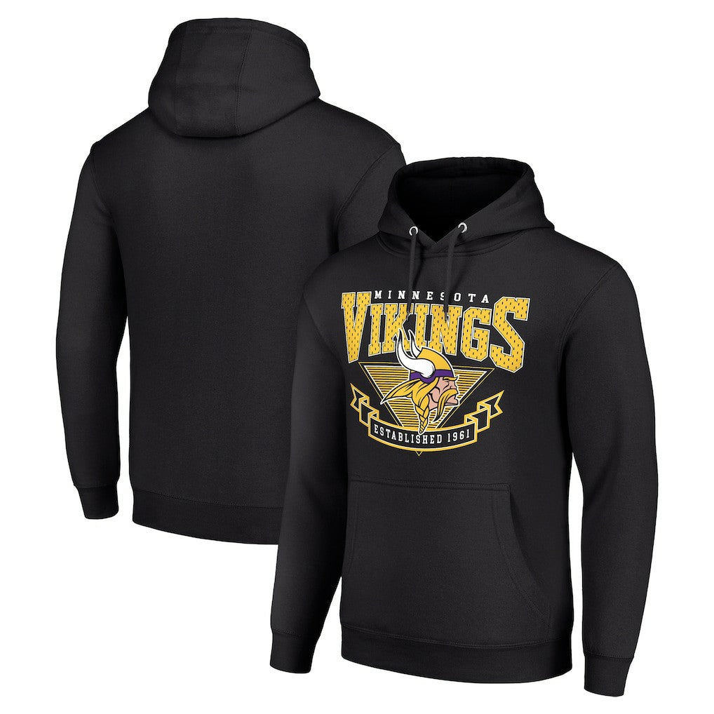 Minnesota Vikings Starter ‘80s Inspired Pullover Hoodie - Black for sale