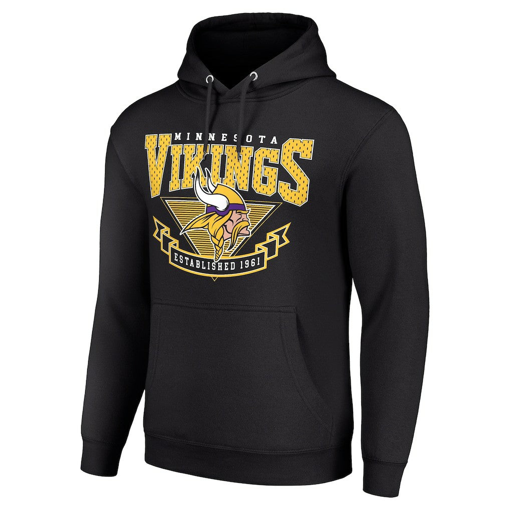 Minnesota Vikings Starter ‘80s Inspired Pullover Hoodie - Black for sale