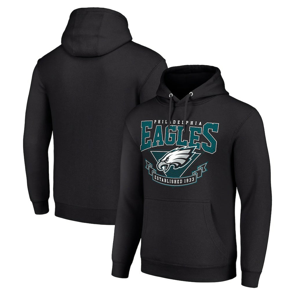 Philadelphia Eagles Starter ‘80s Inspired Pullover Hoodie - Black on sale