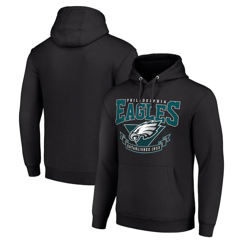 Philadelphia Eagles Starter ‘80s Inspired Pullover Hoodie - Black on sale