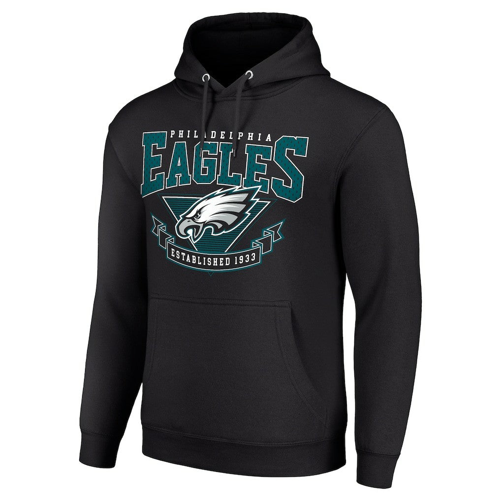 Philadelphia Eagles Starter ‘80s Inspired Pullover Hoodie - Black on sale