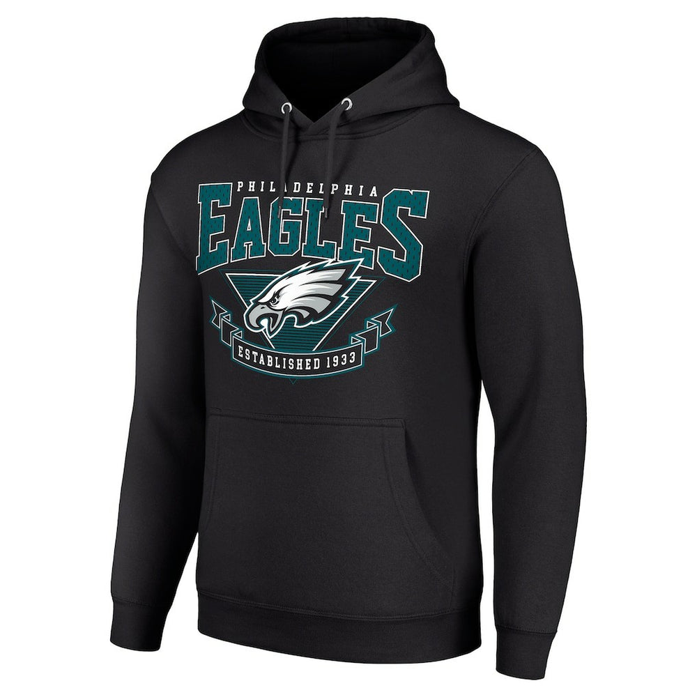 Philadelphia Eagles Starter ‘80s Inspired Pullover Hoodie - Black on sale