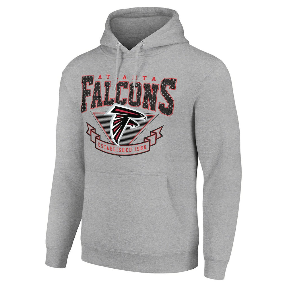 Atlanta Falcons Starter ‘80s Inspired Pullover Hoodie - Heather Gray sale