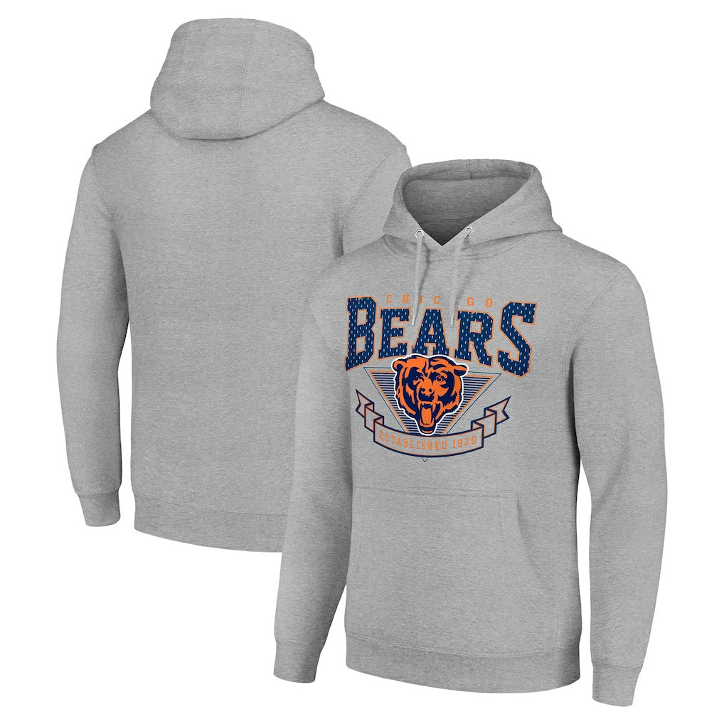Chicago Bears Starter ‘80s Inspired Pullover Hoodie - Heather Gray online