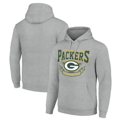 Green Bay Packers Starter ‘80s Inspired Pullover Hoodie - Heather Gray outlet
