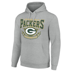 Green Bay Packers Starter ‘80s Inspired Pullover Hoodie - Heather Gray outlet