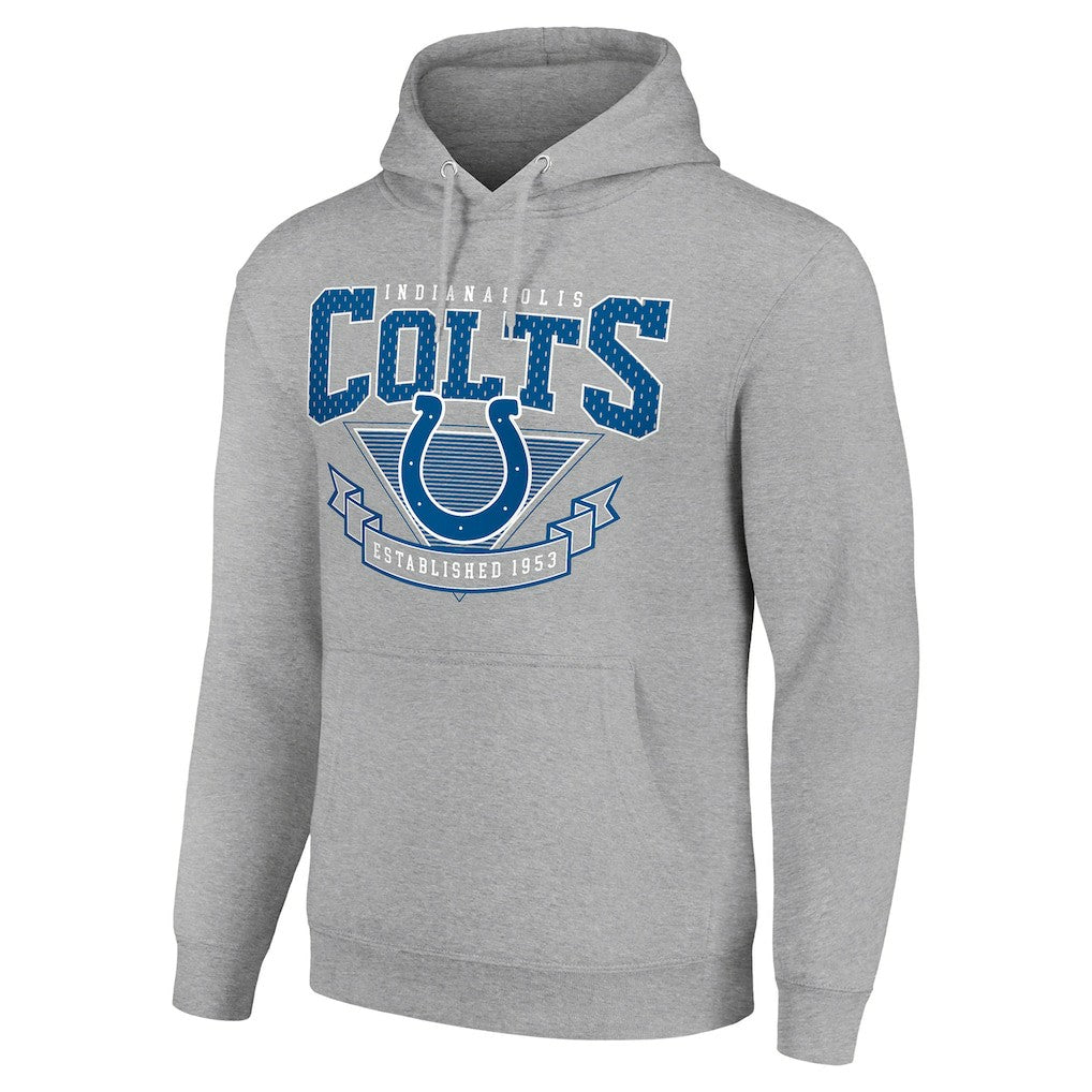 Indianapolis Colts Starter ‘80s Inspired Pullover Hoodie - Heather Gray cheap
