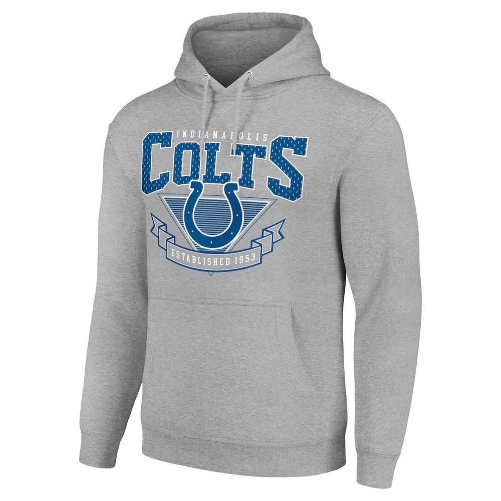 Indianapolis Colts Starter ‘80s Inspired Pullover Hoodie - Heather Gray cheap