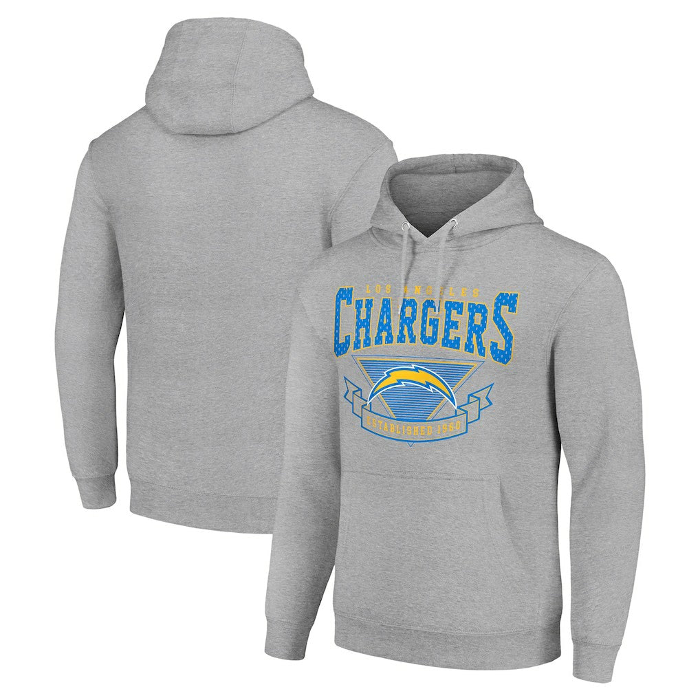 Los Angeles Chargers Starter ‘80s Inspired Pullover Hoodie - Heather Gray sale