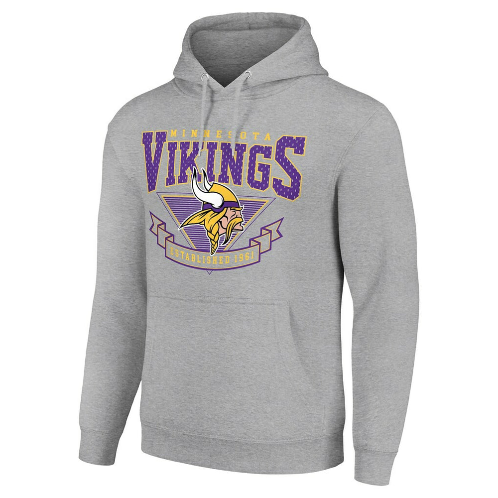Minnesota Vikings Starter ‘80s Inspired Pullover Hoodie - Heather Gray outlet