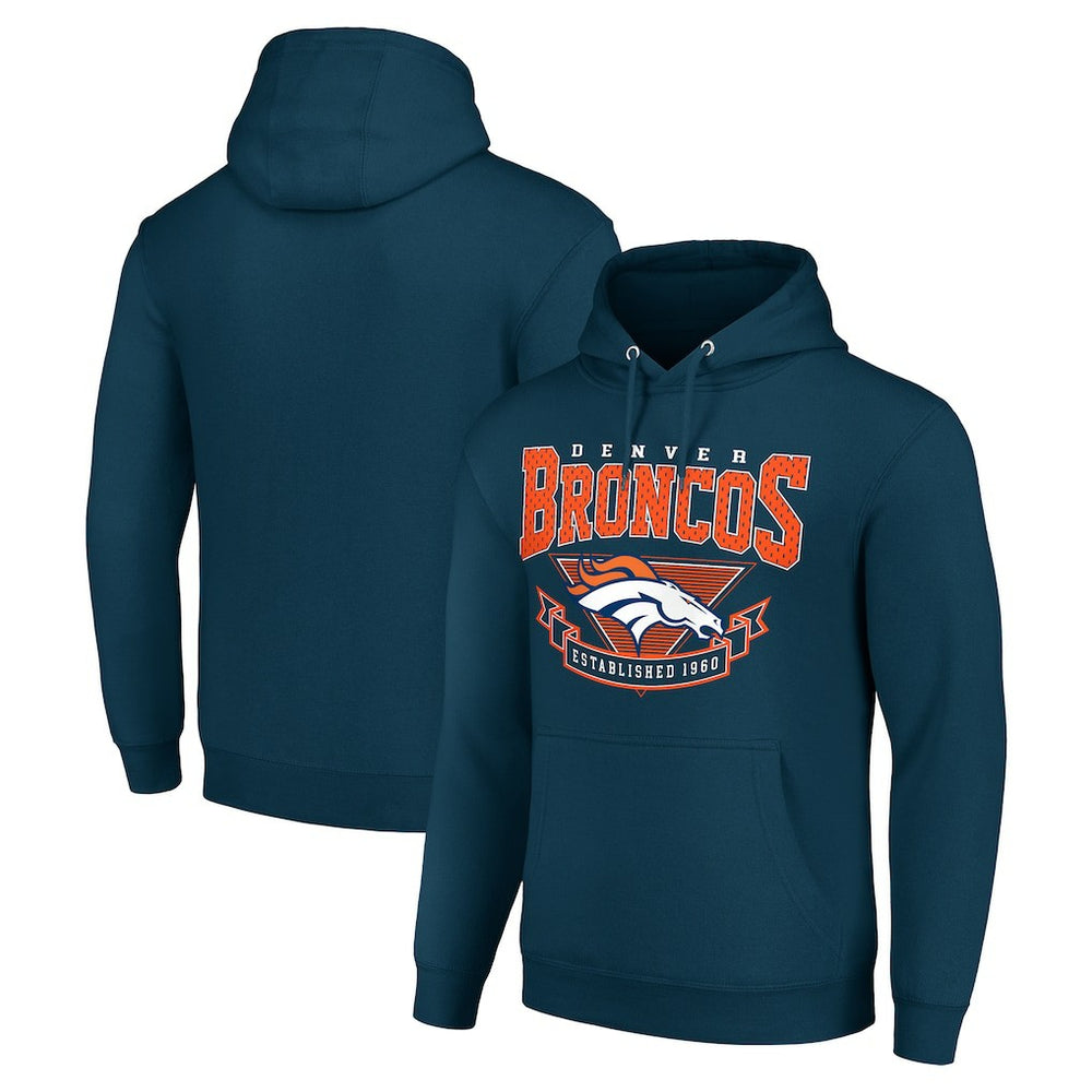 Denver Broncos Starter ‘80s Inspired Pullover Hoodie - Navy cheap