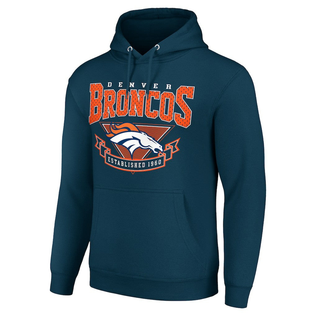 Denver Broncos Starter ‘80s Inspired Pullover Hoodie - Navy cheap