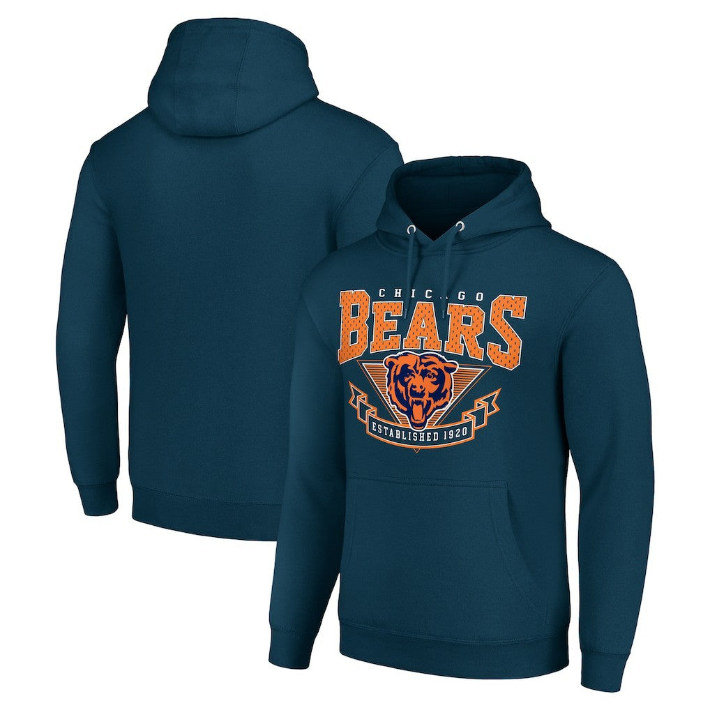 Chicago Bears Starter ‘80s Inspired Pullover Hoodie - Navy on sale