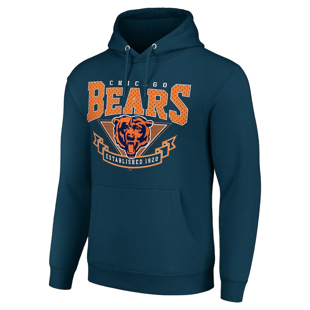 Chicago Bears Starter ‘80s Inspired Pullover Hoodie - Navy on sale