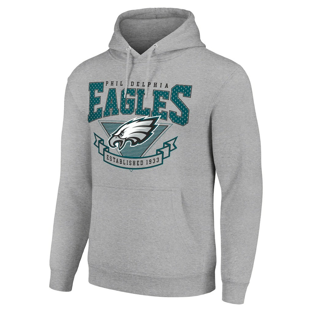 Philadelphia Eagles Starter ‘80s Inspired Pullover Hoodie - Heather Gray online