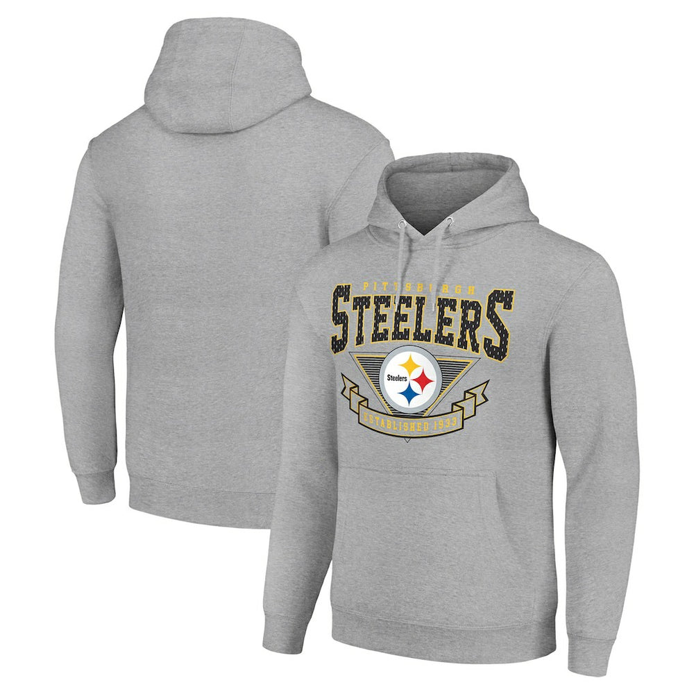 Pittsburgh Steelers Starter ‘80s Inspired Pullover Hoodie - Heather Gray online