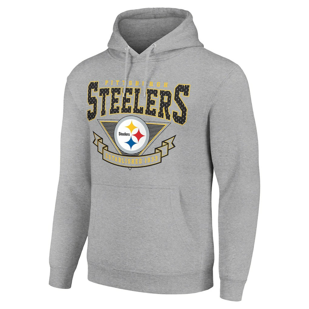 Pittsburgh Steelers Starter ‘80s Inspired Pullover Hoodie - Heather Gray online