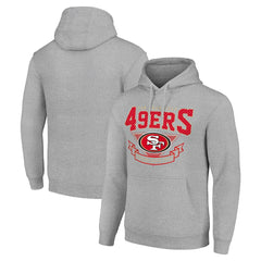 San Francisco 49ers Starter ‘80s Inspired Pullover Hoodie - Heather Gray discount