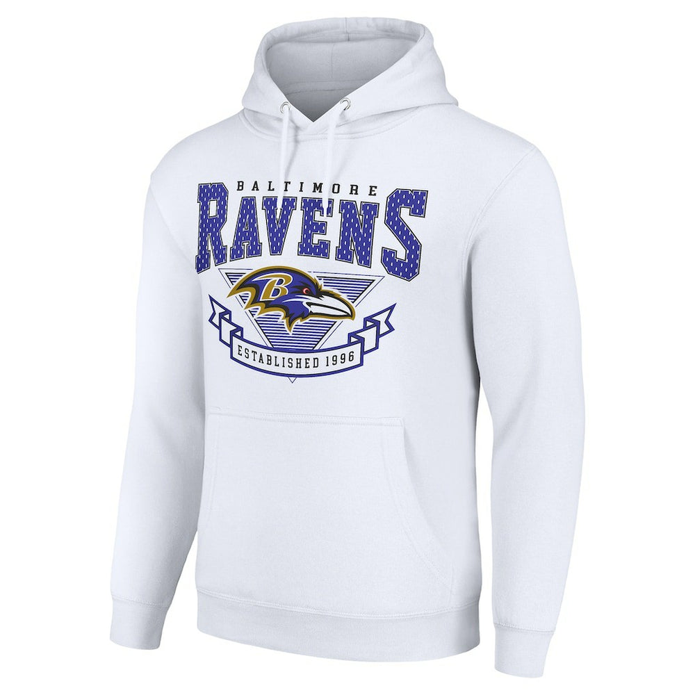 Baltimore Ravens Starter ‘80s Inspired Pullover Hoodie - White discount