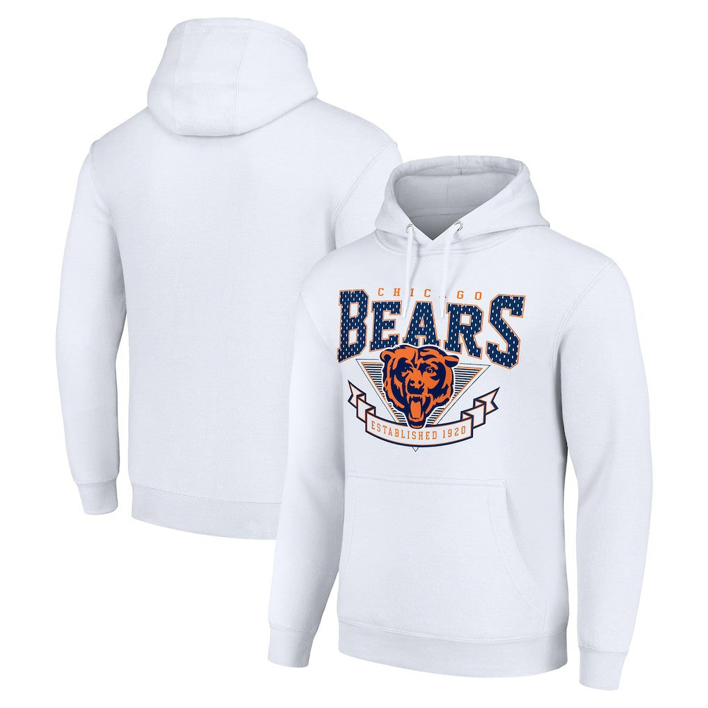 Chicago Bears Starter ‘80s Inspired Pullover Hoodie - White cheap