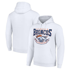 Denver Broncos Starter ‘80s Inspired Pullover Hoodie - White on sale
