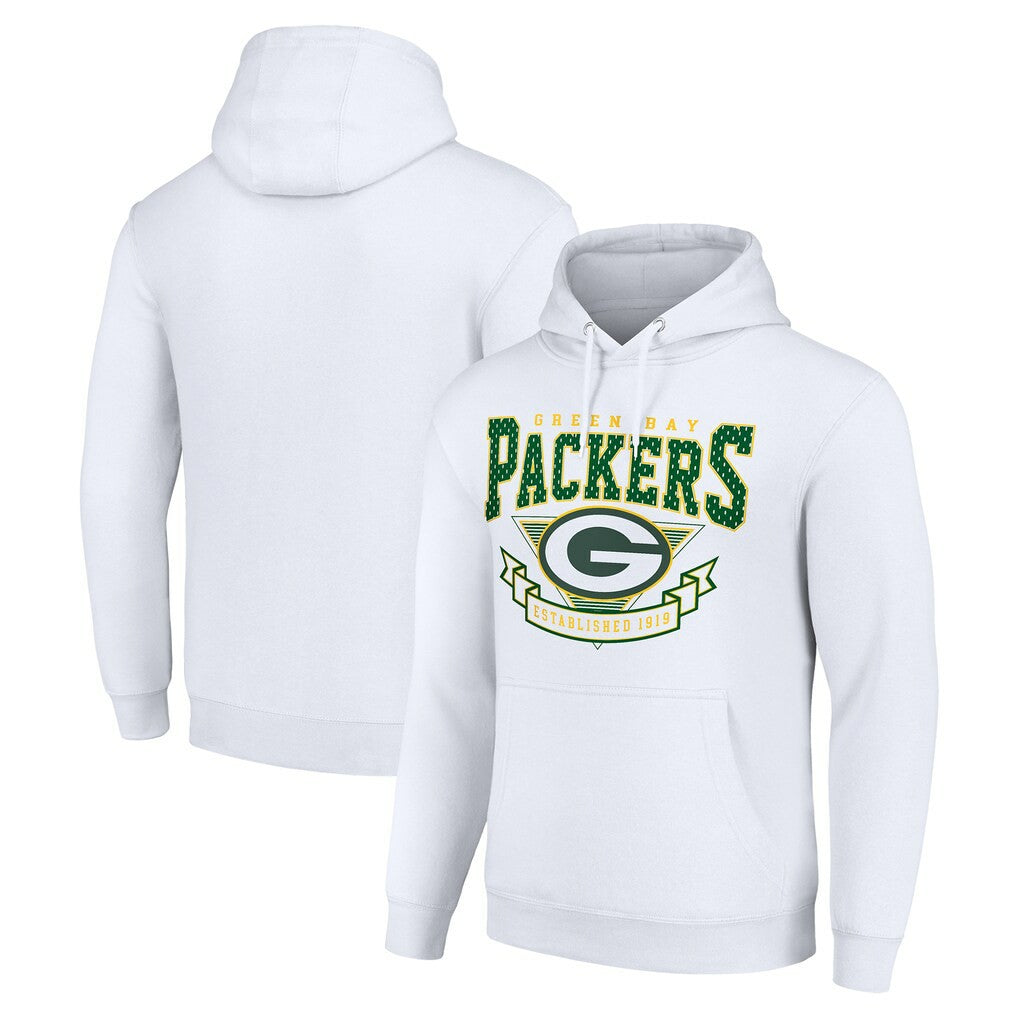 Green Bay Packers Starter ‘80s Inspired Pullover Hoodie - White discount