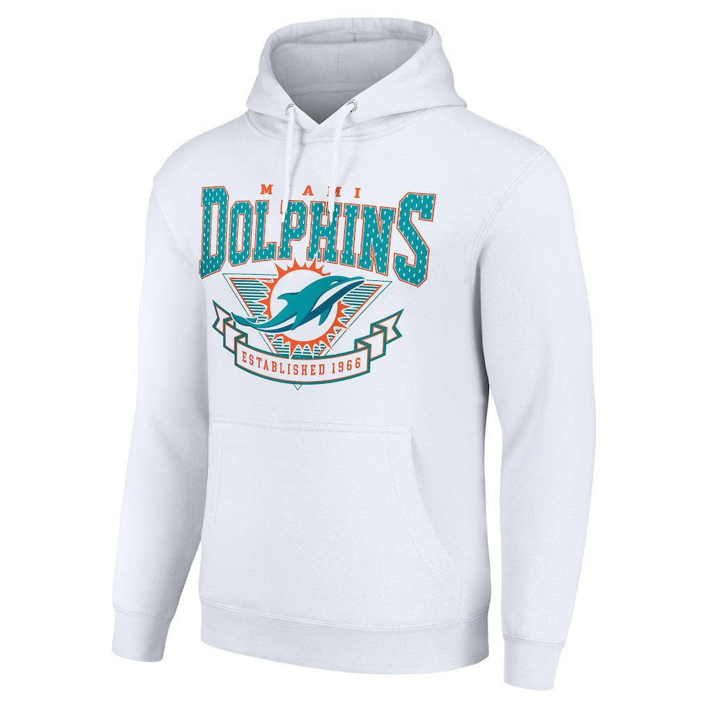 Miami Dolphins Starter ‘80s Inspired Pullover Hoodie - White sale