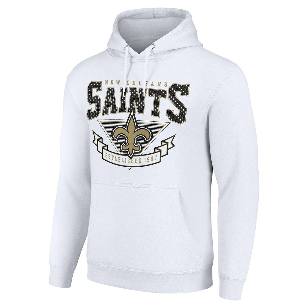 New Orleans Saints Starter ‘80s Inspired Pullover Hoodie - White sale