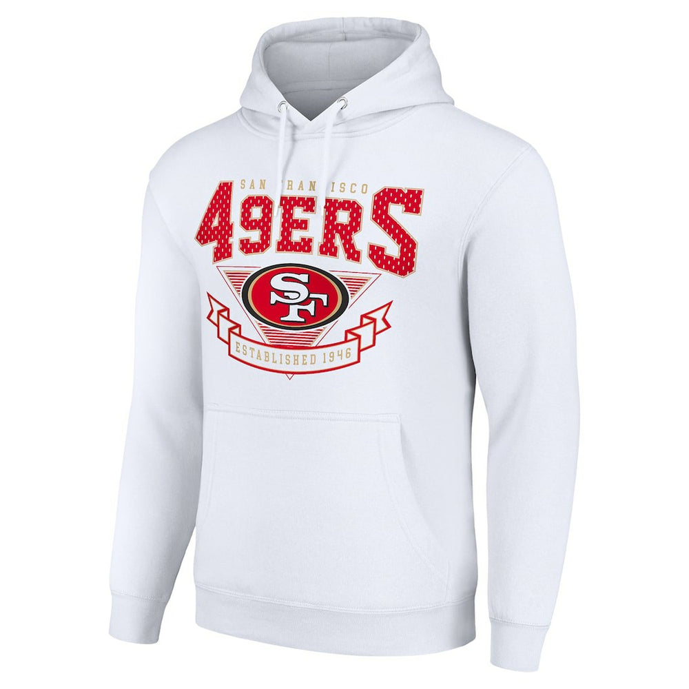 San Francisco 49ers Starter ‘80s Inspired Pullover Hoodie - White discount