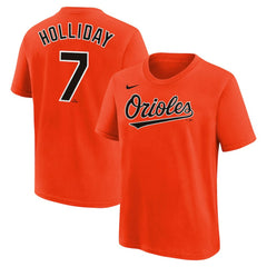 Jackson Holliday Baltimore Orioles Youth Name & Number T-Shirt Orange