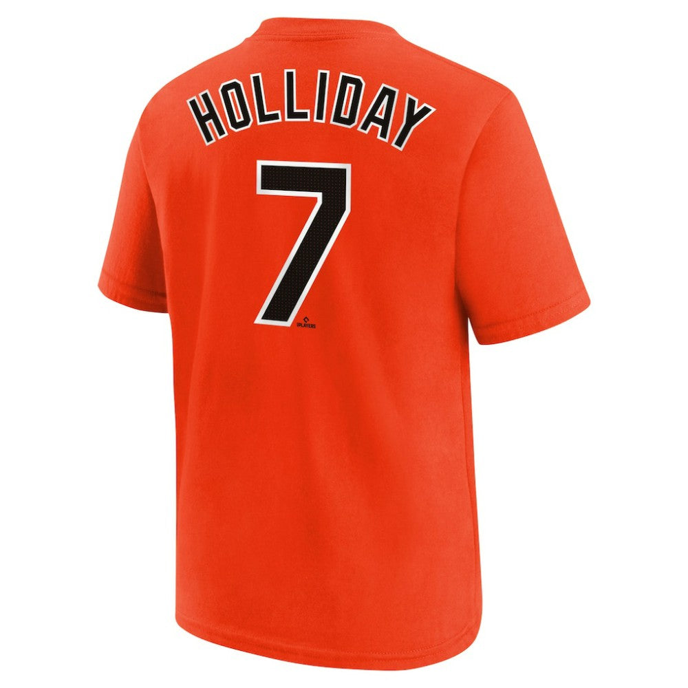 Jackson Holliday Baltimore Orioles Youth Name & Number T-Shirt Orange