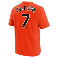 Jackson Holliday Baltimore Orioles Youth Name & Number T-Shirt Orange
