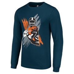 Chicago Bears Starter Player X Logo Graphic Long Sleeve T-Shirt - Navy discount