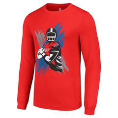 Buffalo Bills Starter Player X Logo Graphic Long Sleeve T-Shirt - Red for sale