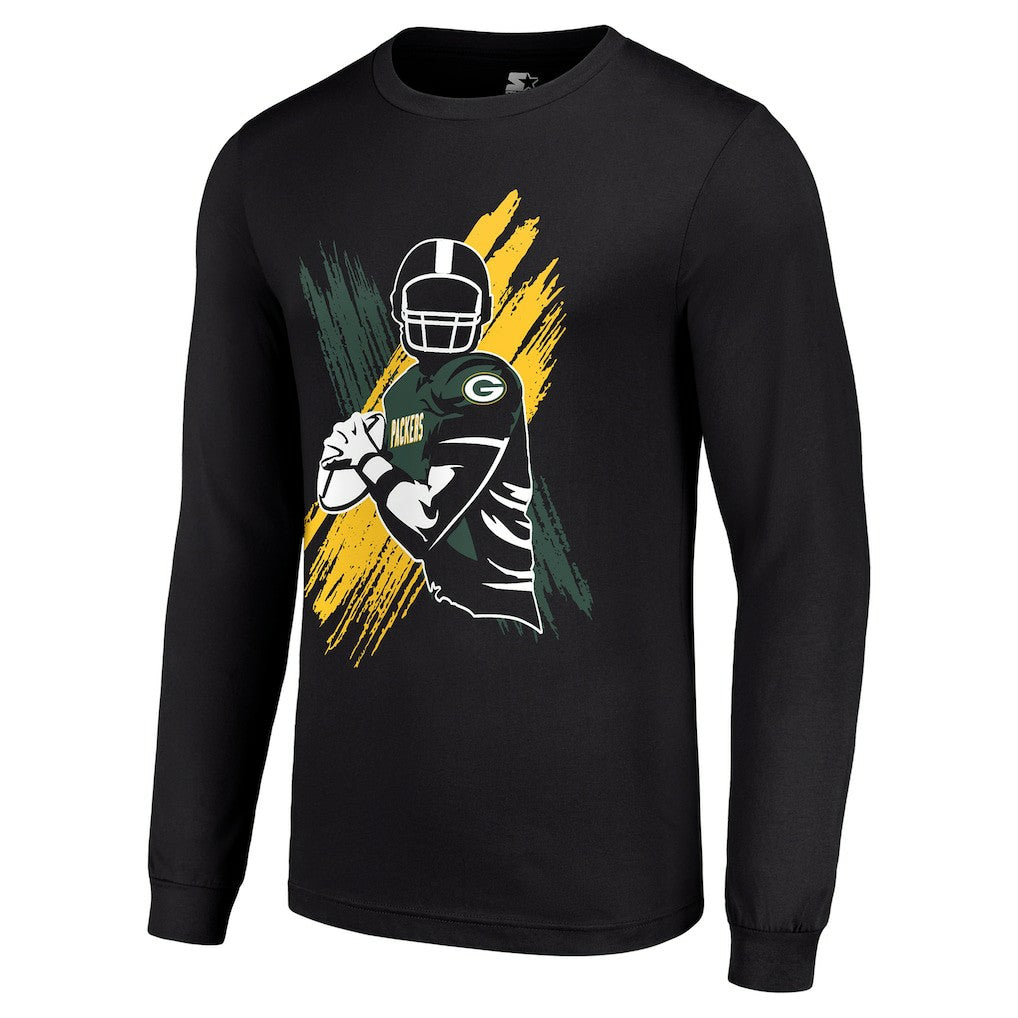 Green Bay Packers Starter Player X Logo Graphic Long Sleeve T-Shirt - Black online