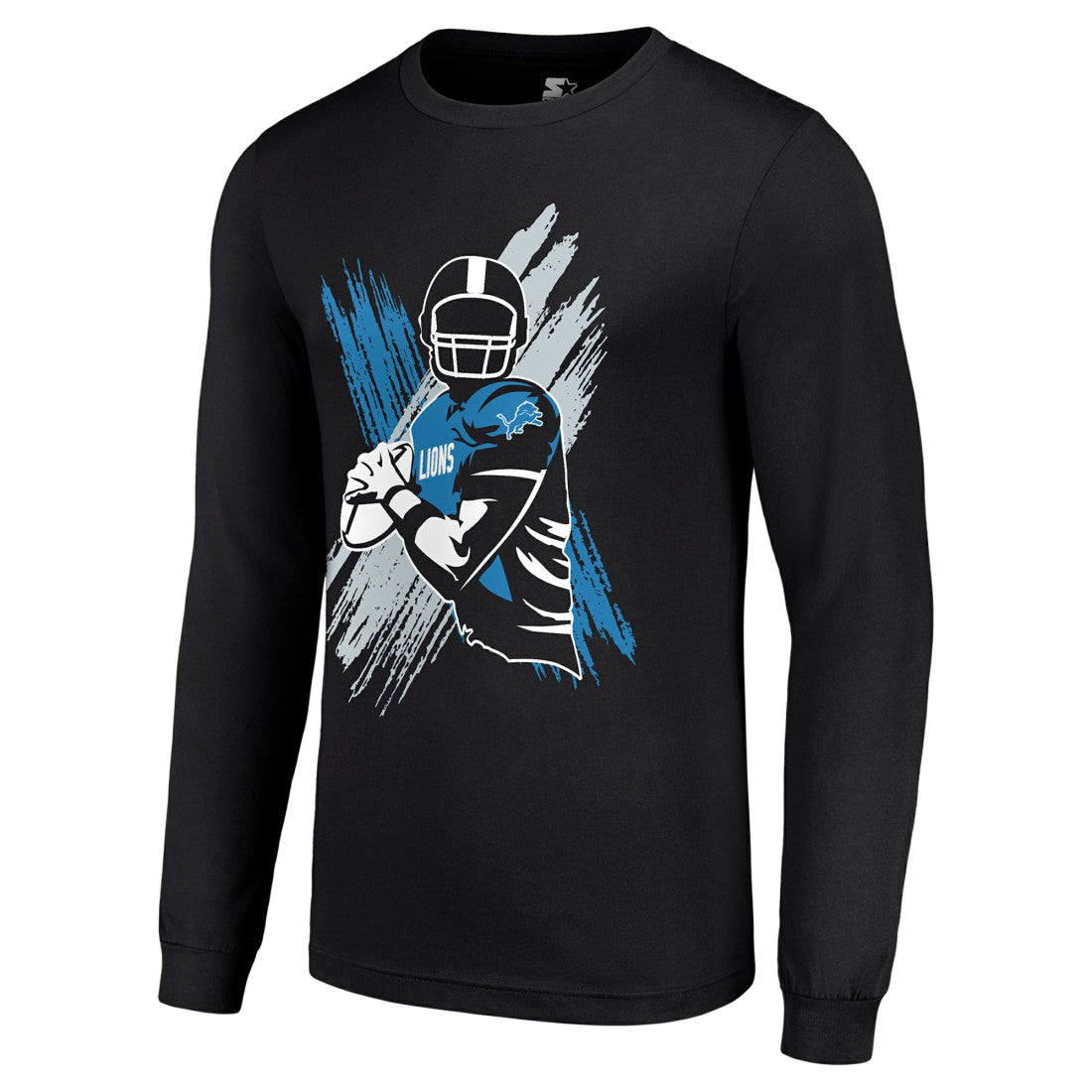 Detroit Lions Starter Player X Logo Graphic Long Sleeve T-Shirt - Black discount