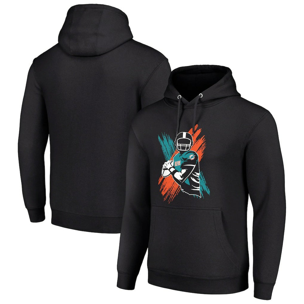 Miami Dolphins Starter Player X Fleece Pullover Hoodie - Black cheap