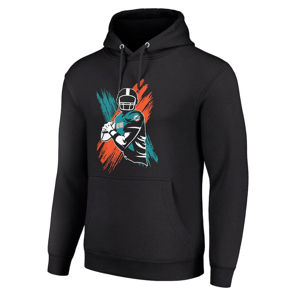 Miami Dolphins Starter Player X Fleece Pullover Hoodie - Black cheap