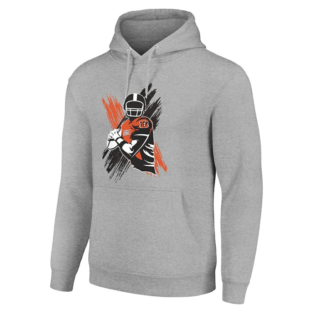 Cincinnati Bengals Starter Player X Fleece Pullover Hoodie - Heather Gray online