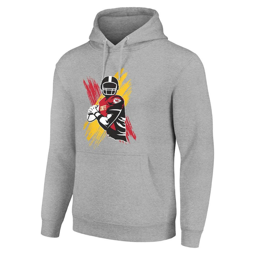 Kansas City Chiefs Starter Player X Fleece Pullover Hoodie - Heather Gray sale