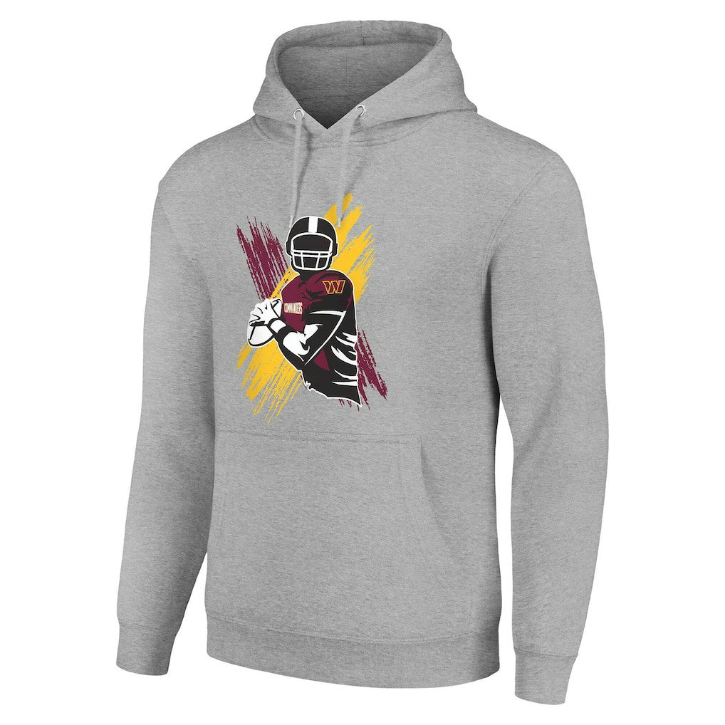 Washington Commanders Starter Player X Fleece Pullover Hoodie - Heather Gray on sale