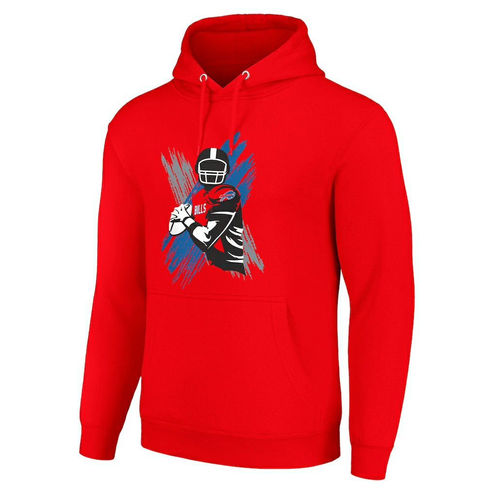 Buffalo Bills Starter Player X Fleece Pullover Hoodie - Red for sale
