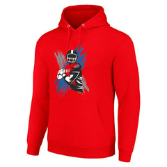 Buffalo Bills Starter Player X Fleece Pullover Hoodie - Red for sale